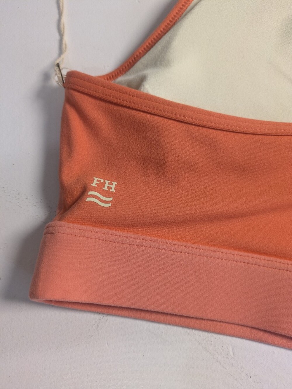 NWT Fair Harbor Corliss Sports Bra Coral Wireless Sz S Coral Race Back Gym Sport - Picture 3 of 12
